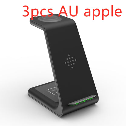Estación de Carga Rápida 3 en 1 – Soporte Inalámbrico para Celular, Reloj y Audífonos