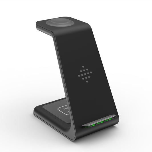 Estación de Carga Rápida 3 en 1 – Soporte Inalámbrico para Celular, Reloj y Audífonos